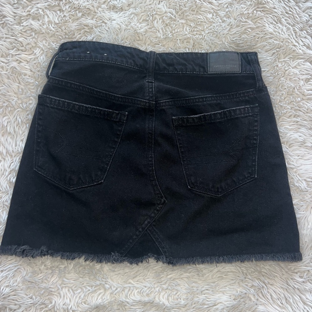 American Eagle Black Denim Skirt - Picture 5 of 8